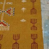 Yellow in 105x65cm wool Kilim rug