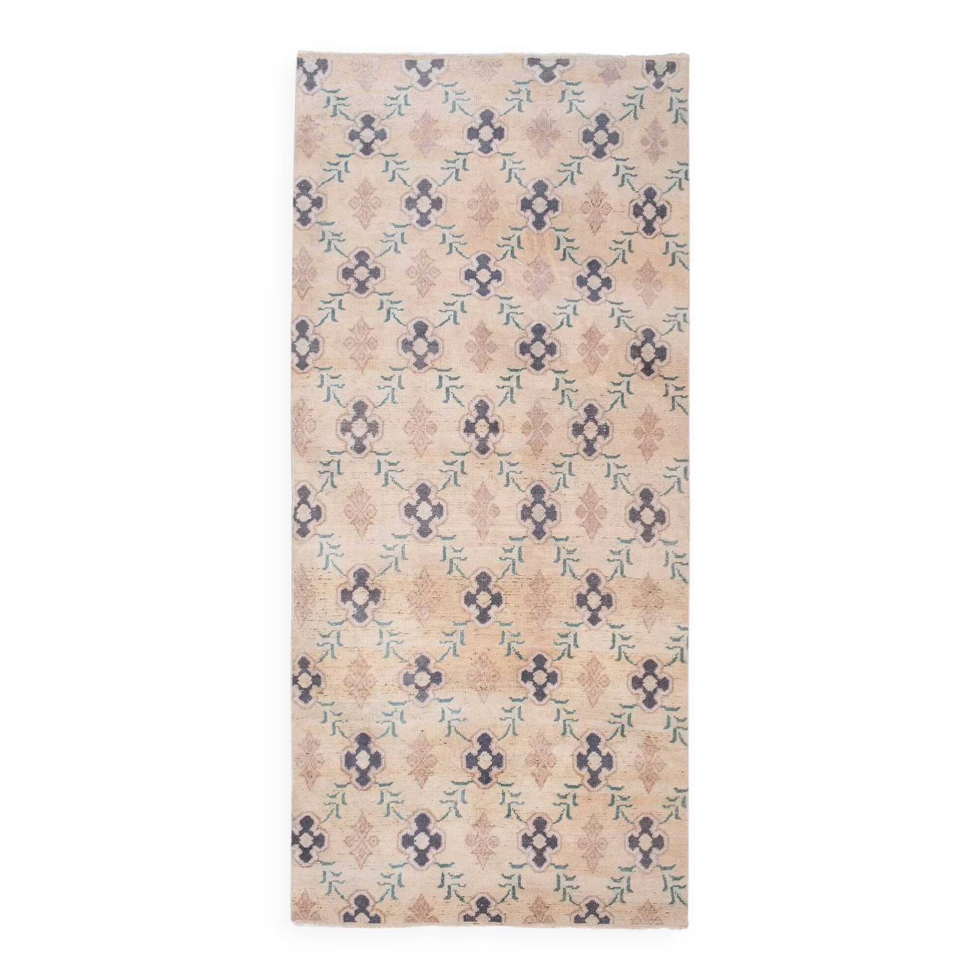 Vintage Turkish hallway rug 127x280 cm