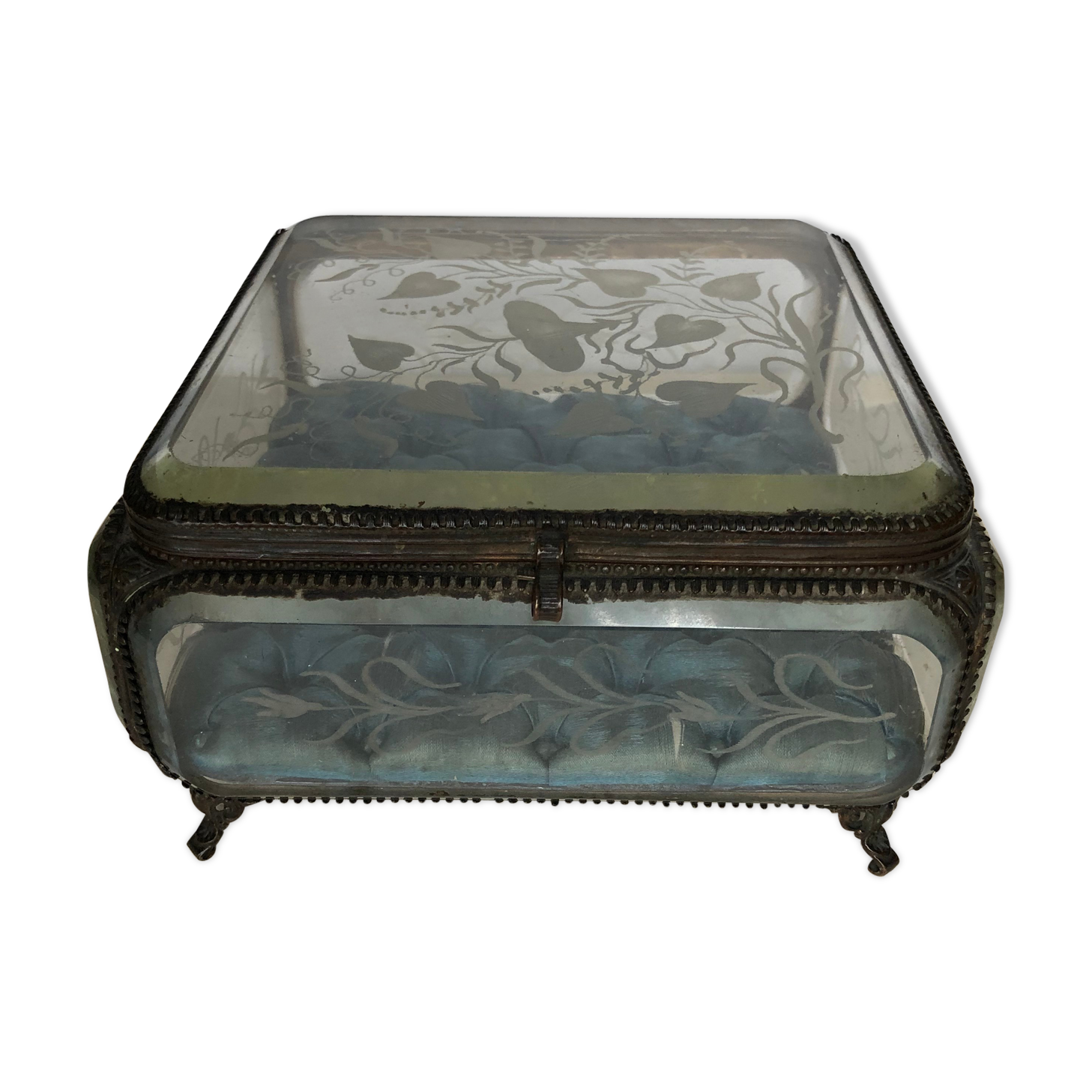 Ancient engraved glass box