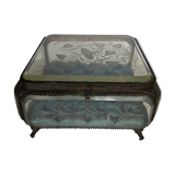 Ancient engraved glass box