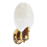 1970s wall lamp in brass and Murano glass by Kaiser Leuchten