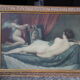 Golden wooden frame with glass 61x83