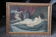 Golden wooden frame with glass 61x83
