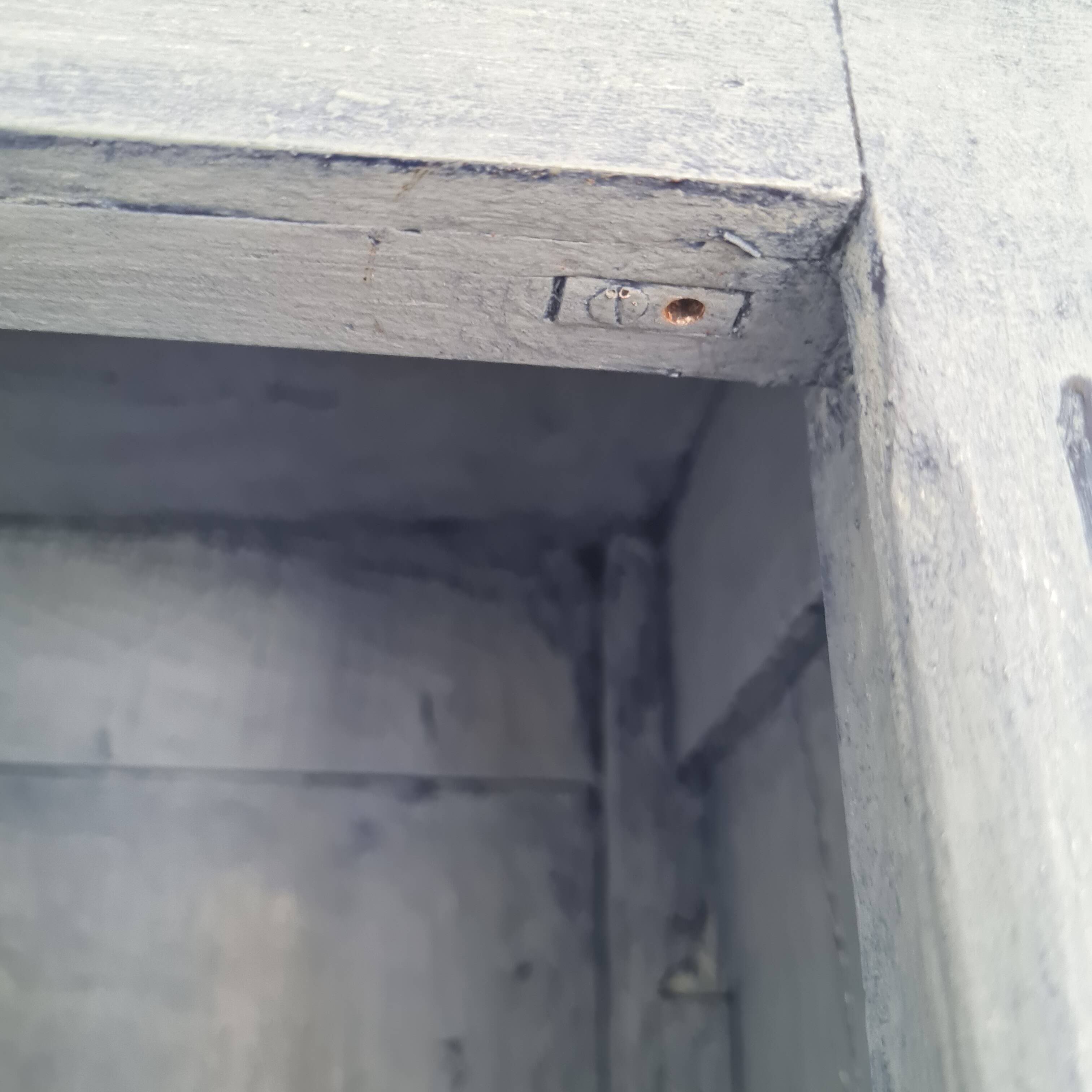 50s display case - small blue dresser