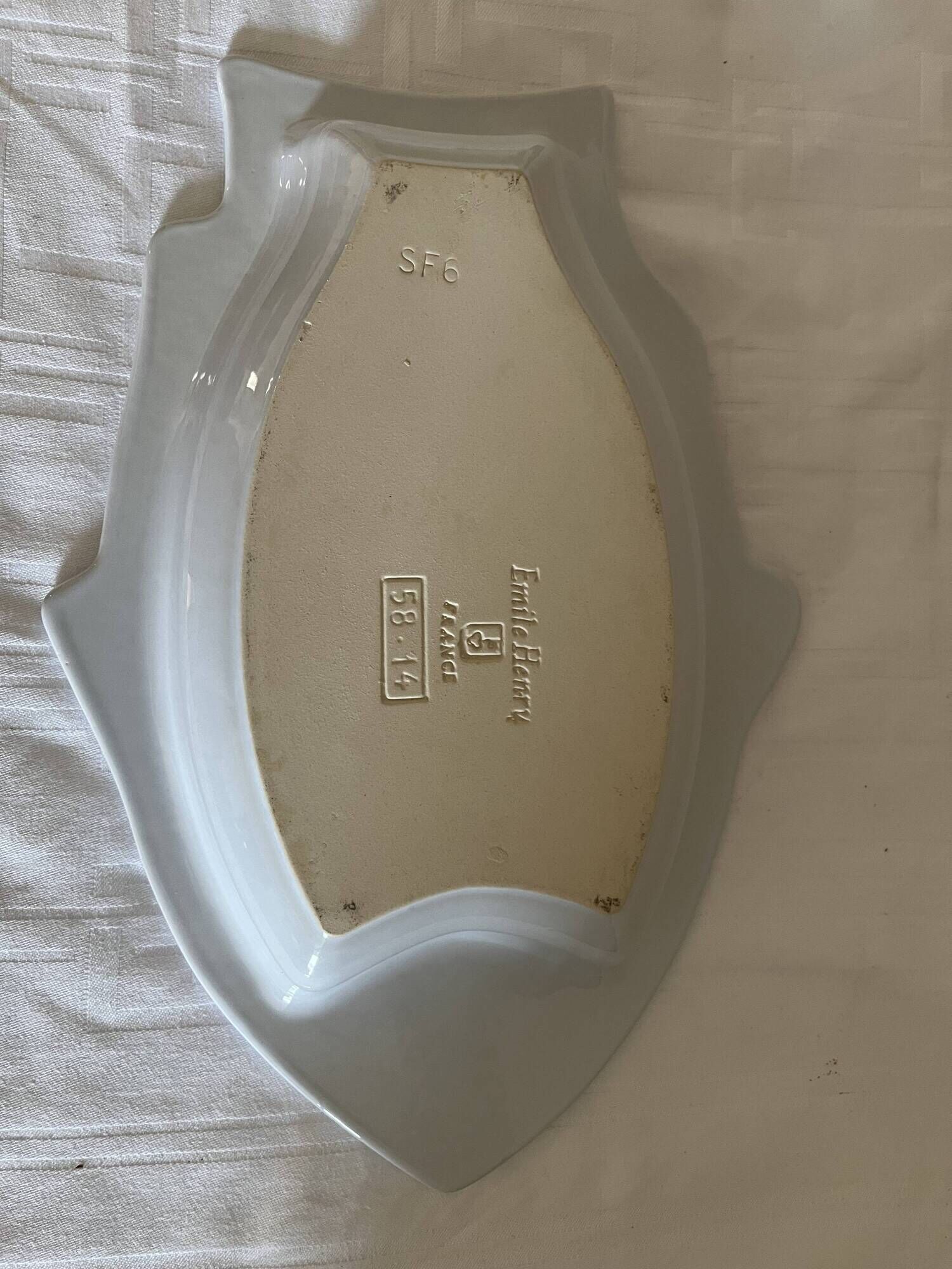Plat a four/ de service poisson, vintage_ emile henry