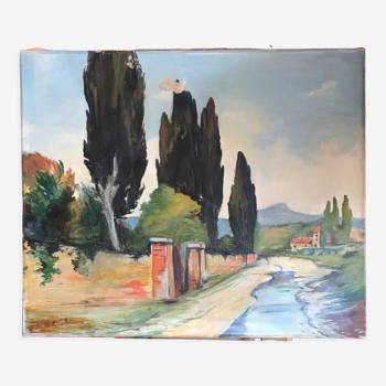 Toulon landscape oil painting