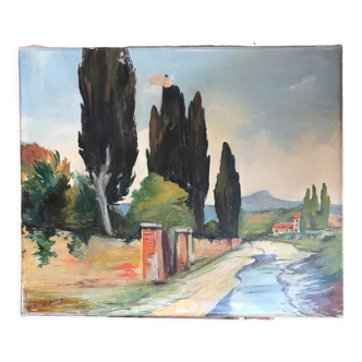 Peinture à l’huile paysage Toulon