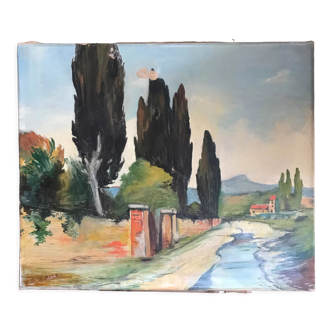 Toulon landscape oil painting