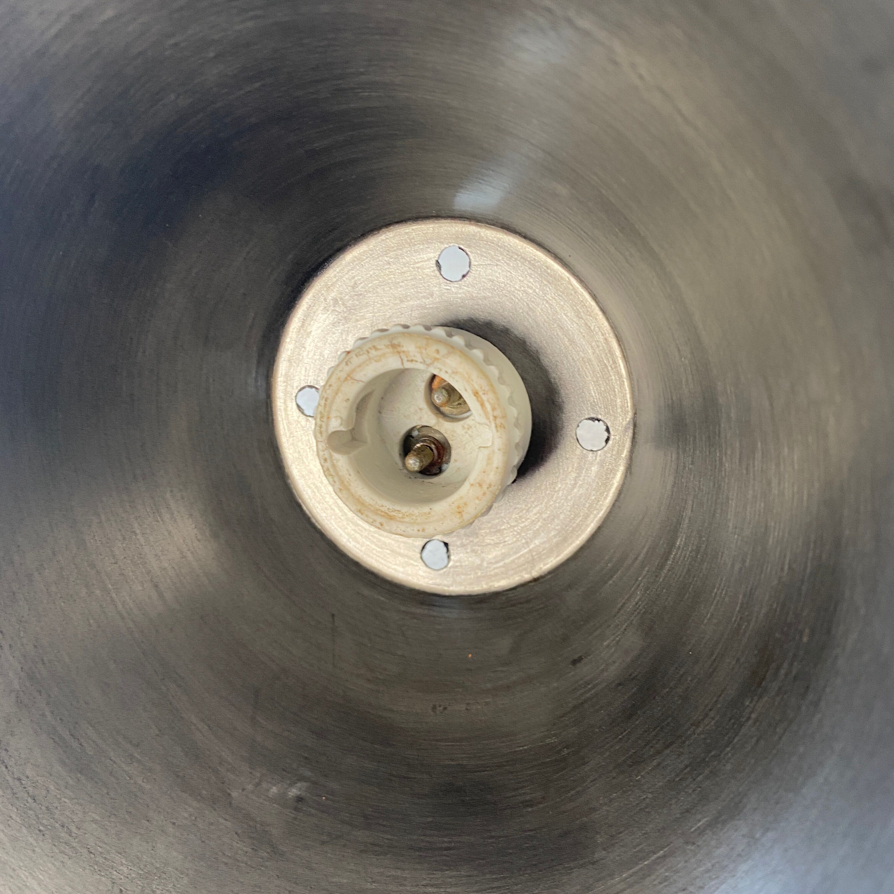 Lot 3 old conical suspensions in industrial steel