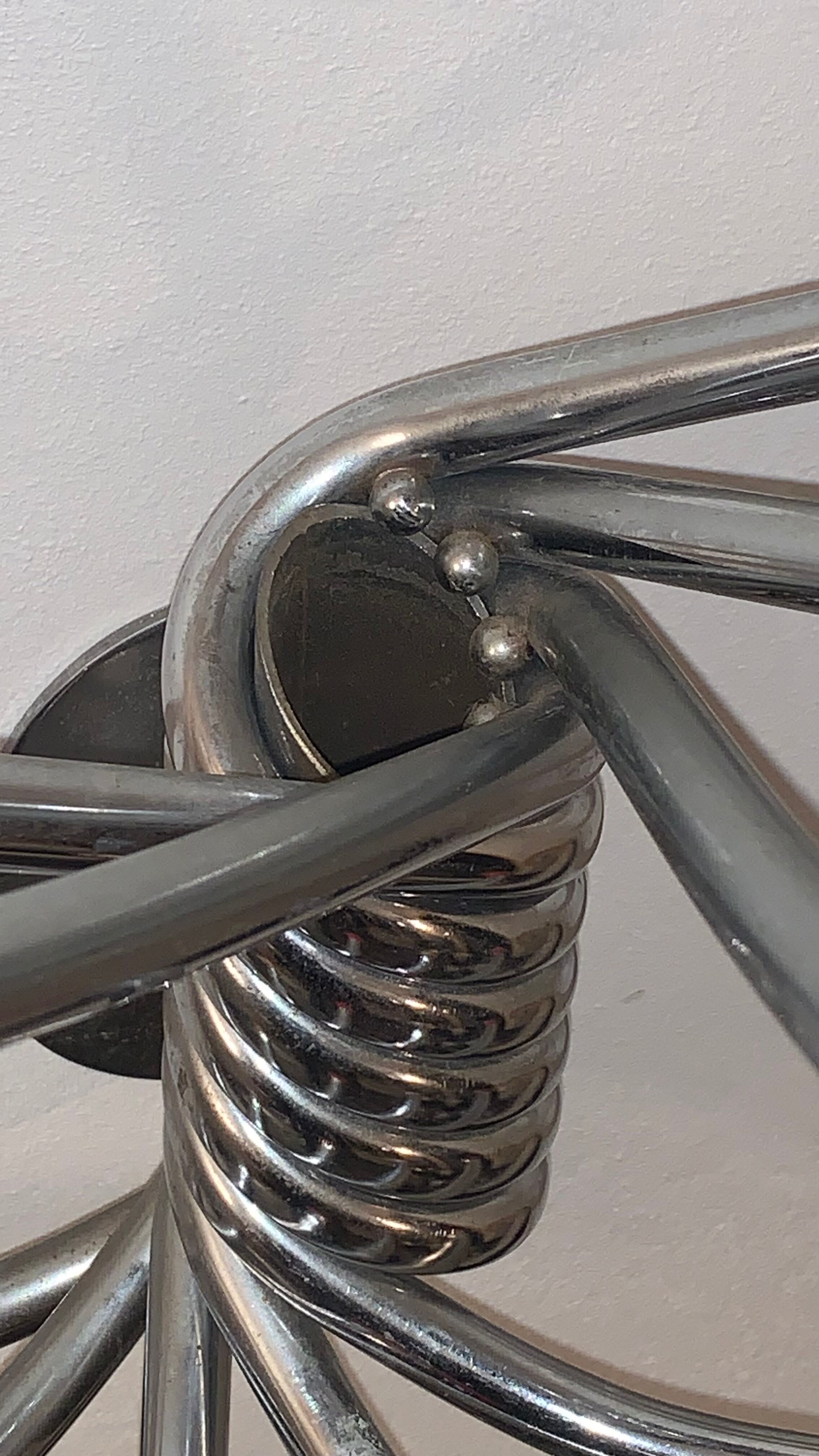 Vintage Wall mount ‘Octopus’ metal and wood swivel coat rack