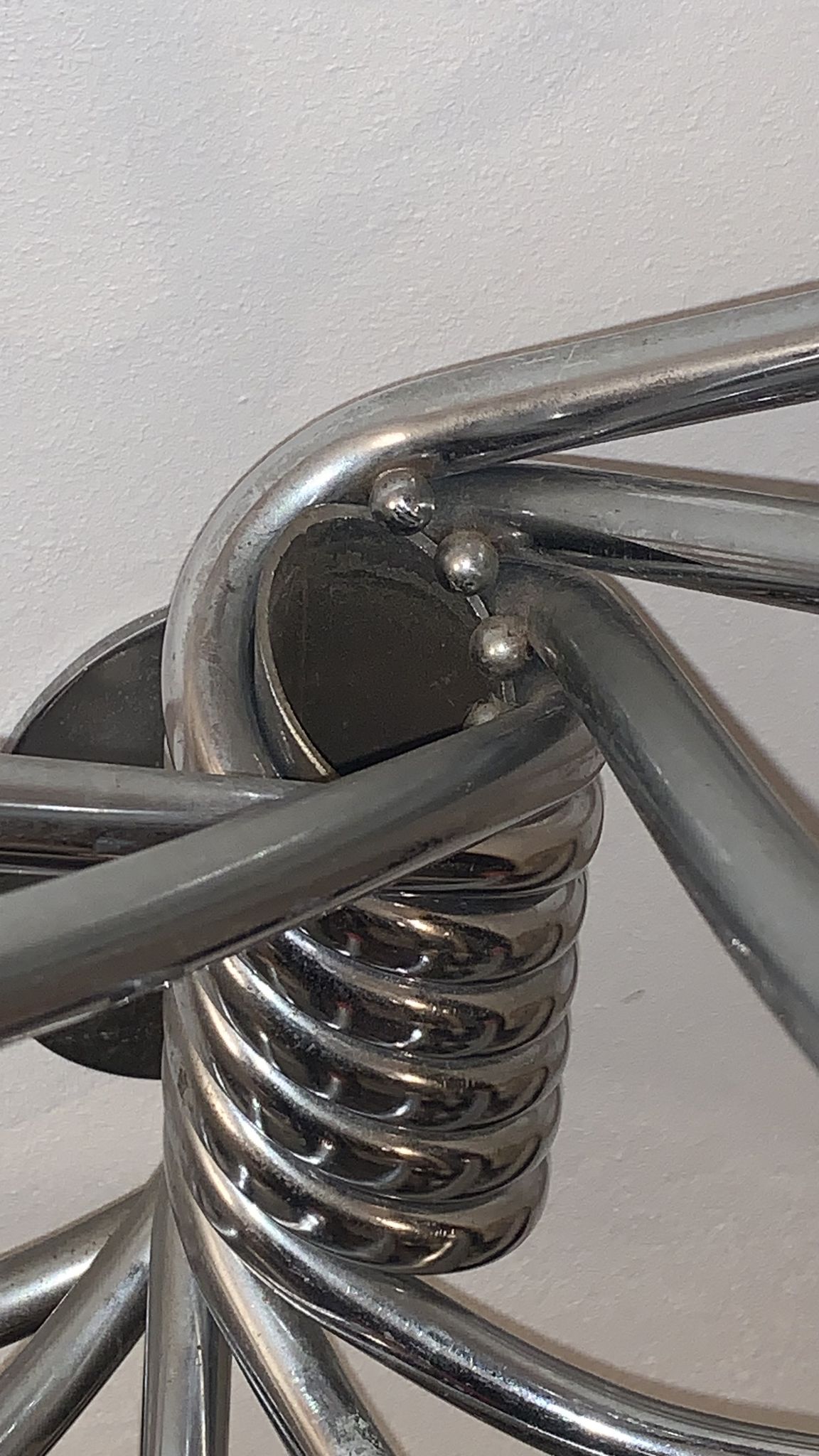 Vintage Wall mount ‘Octopus’ metal and wood swivel coat rack