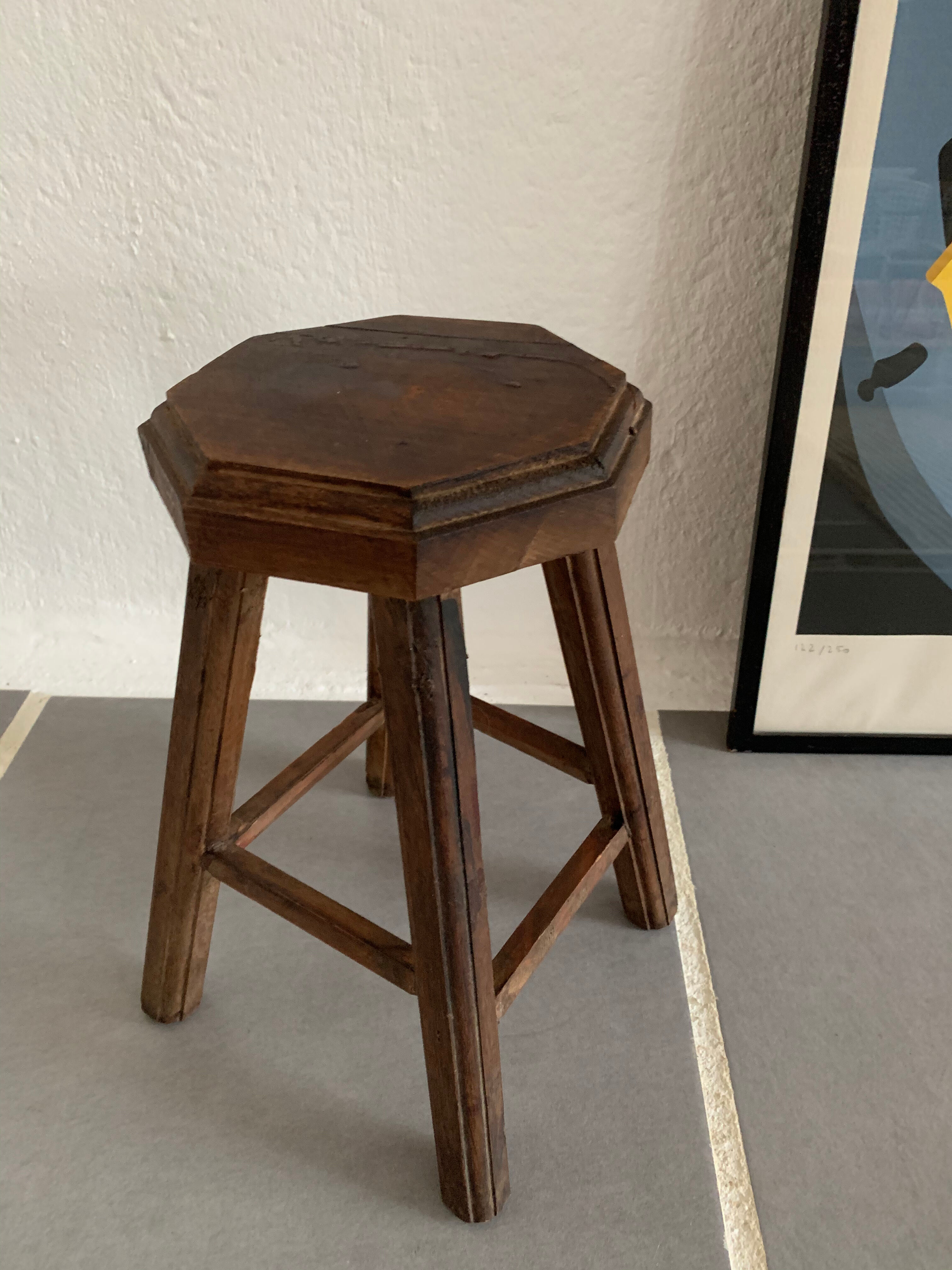 Tabouret bois vintage
