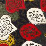 Old copper plate, hand painted, origin Pakistan