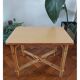 Table d'appoint vintage en rotin et bambou