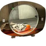 Vintage bathroom double shade mirror