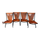 Suite of 4 folding armchairs scoubidou red and tubular black 1960