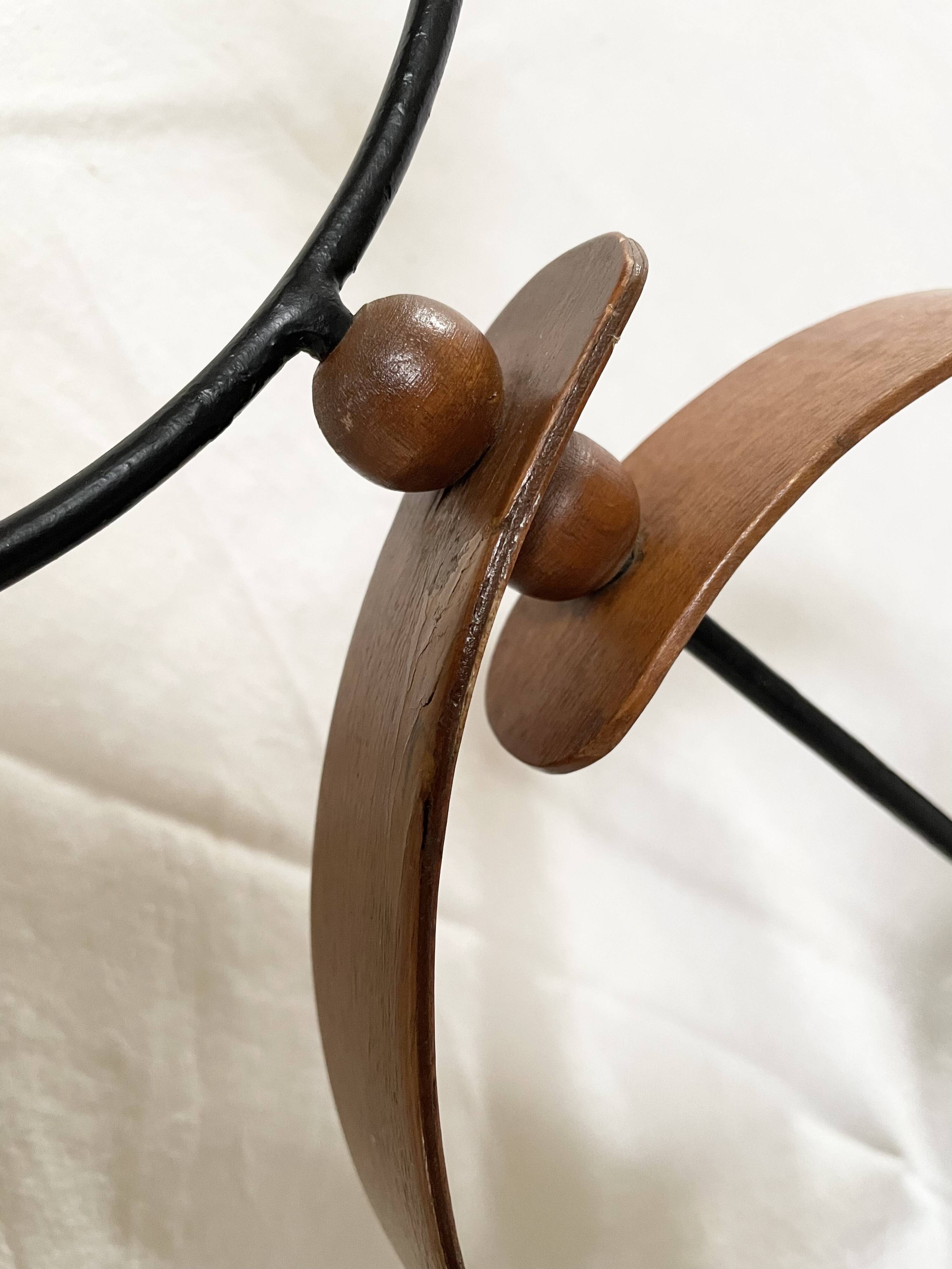 Danish teak candle holder