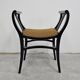 Pair of Gondola stools from the Secession movement in black lacquer, 1910s.