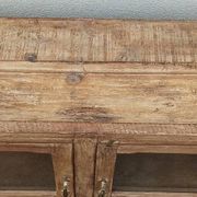 Glass sideboard in antique wood