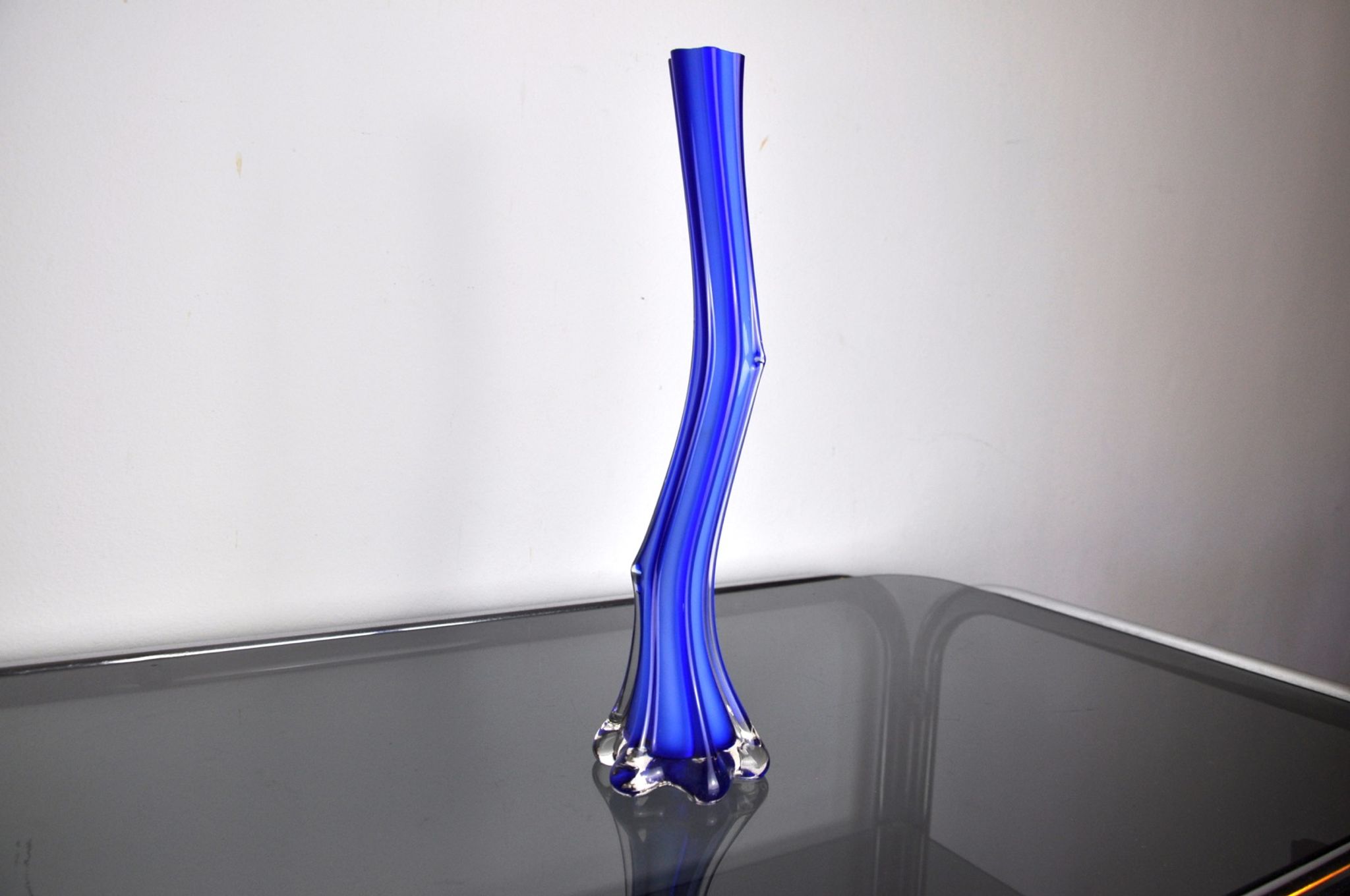 Blue soliflore in murano glass, italy, 1960
