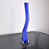 Soliflore bleu en verre de Murano, Italie, 1960