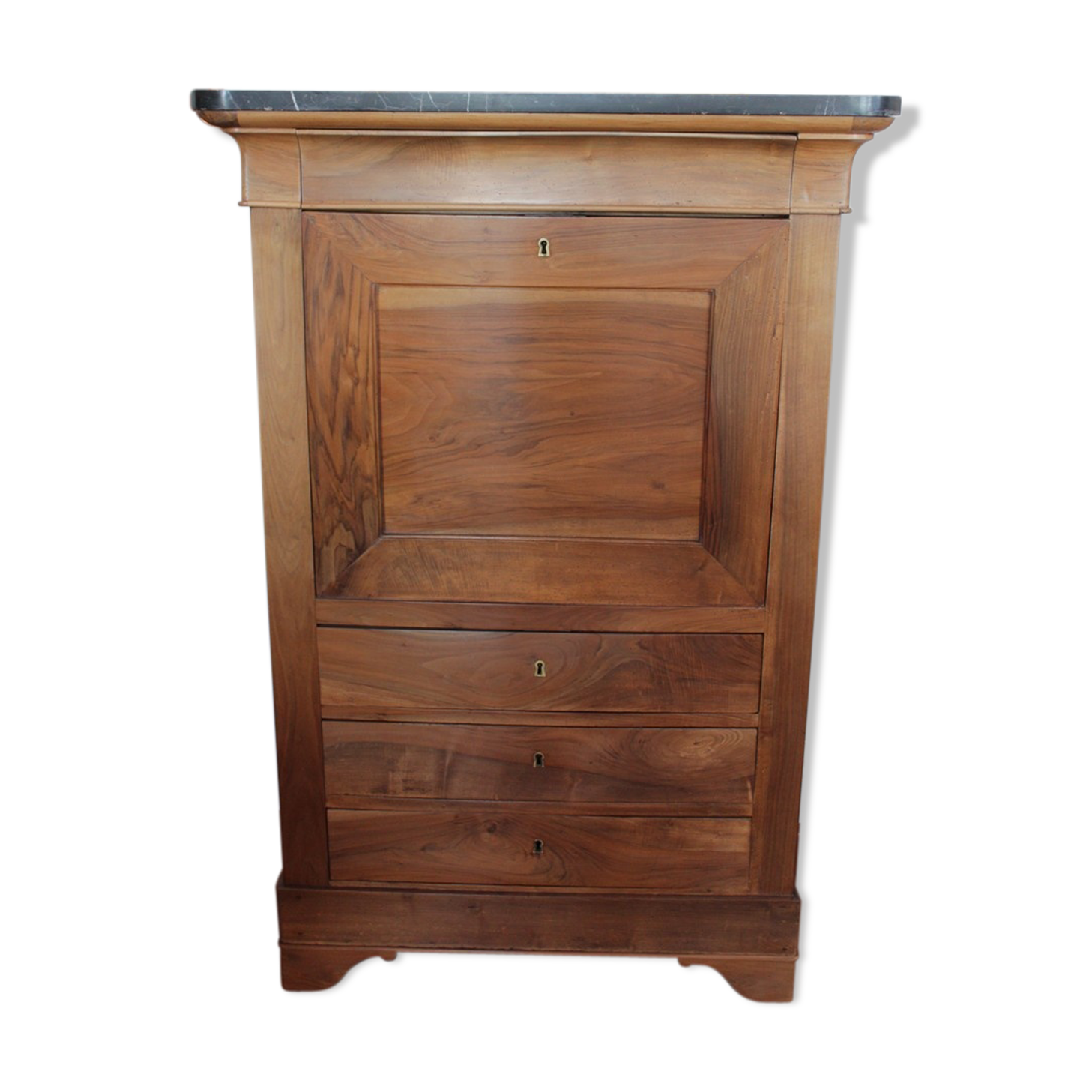 Restoration in 19th Walnut Secretary
