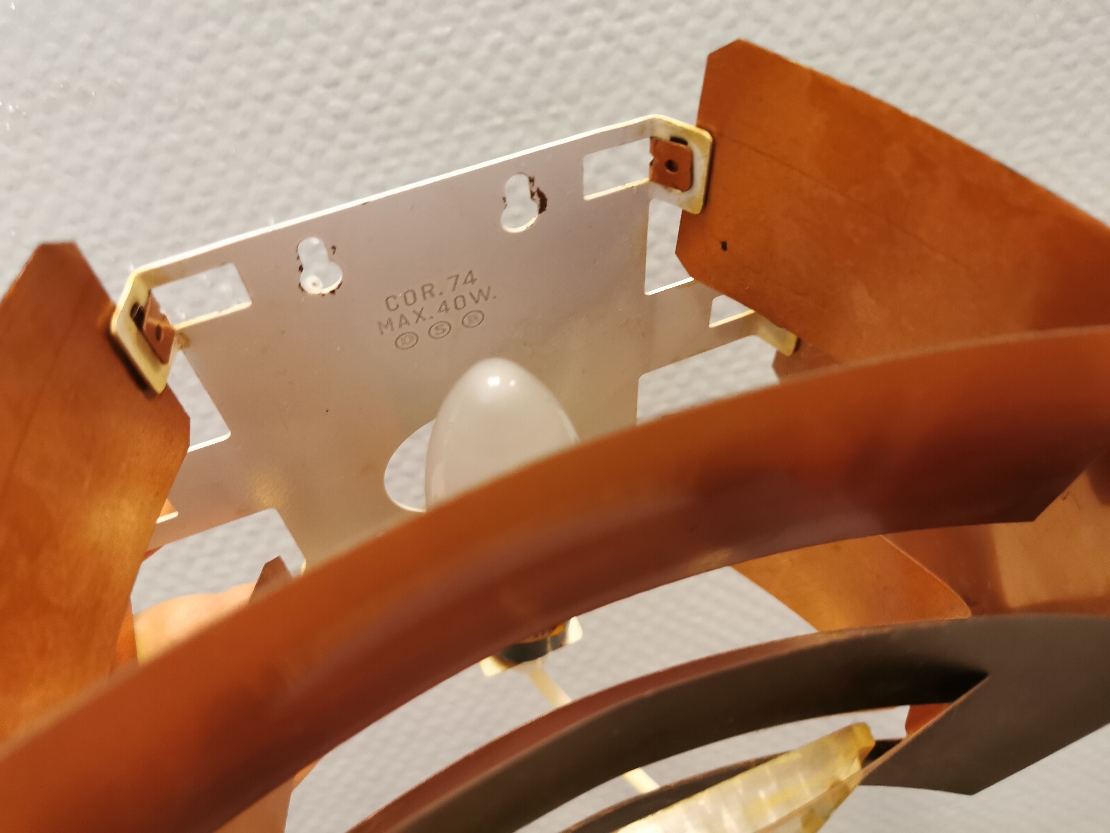 Wall lamp, designed by Werner Schou for his own company Coronell Elektro - Denmark.