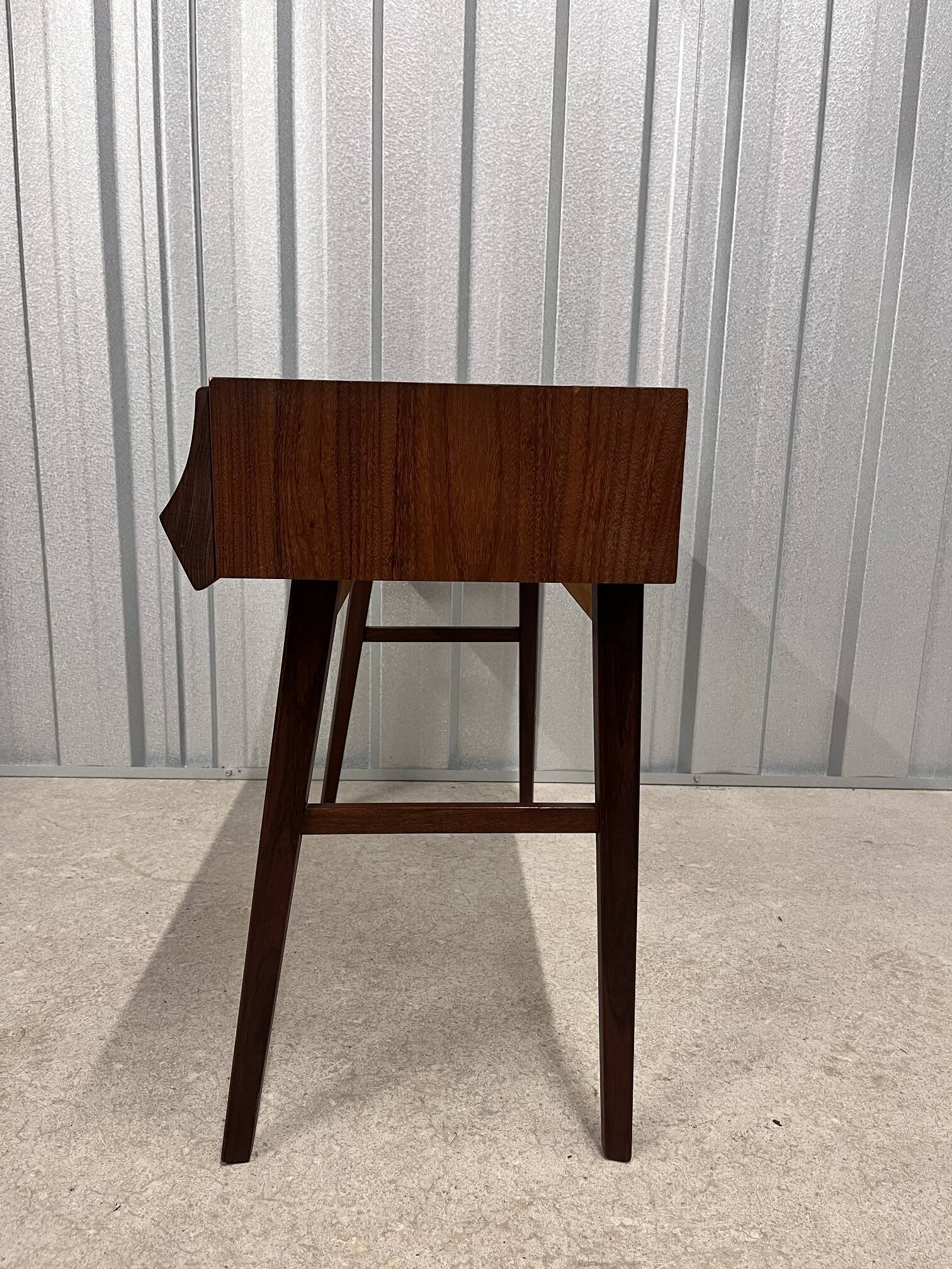 Swedish Console Table with Two Drawers in Dark Teak by G&T, 1960s