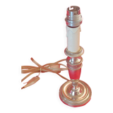 Old lamp base in silver metal.