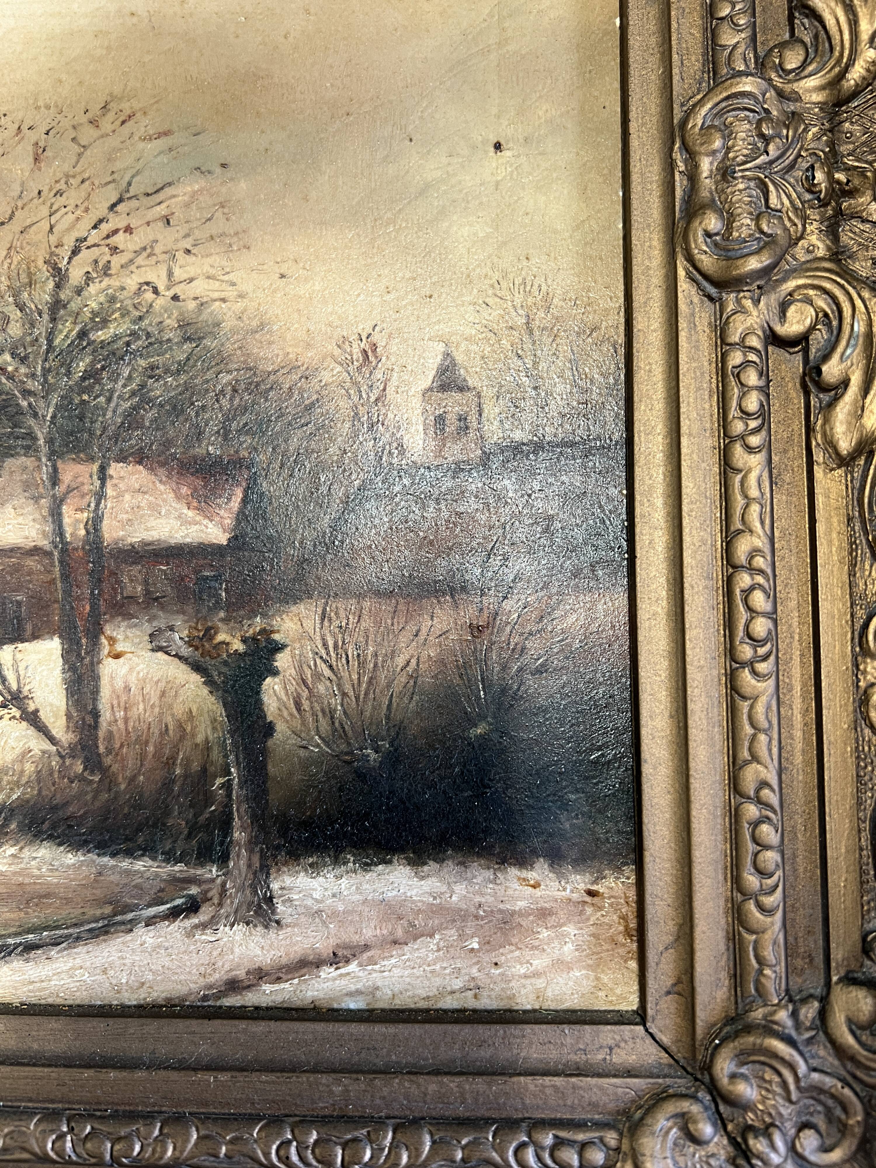 Peinture à l'huile d'un paysage
