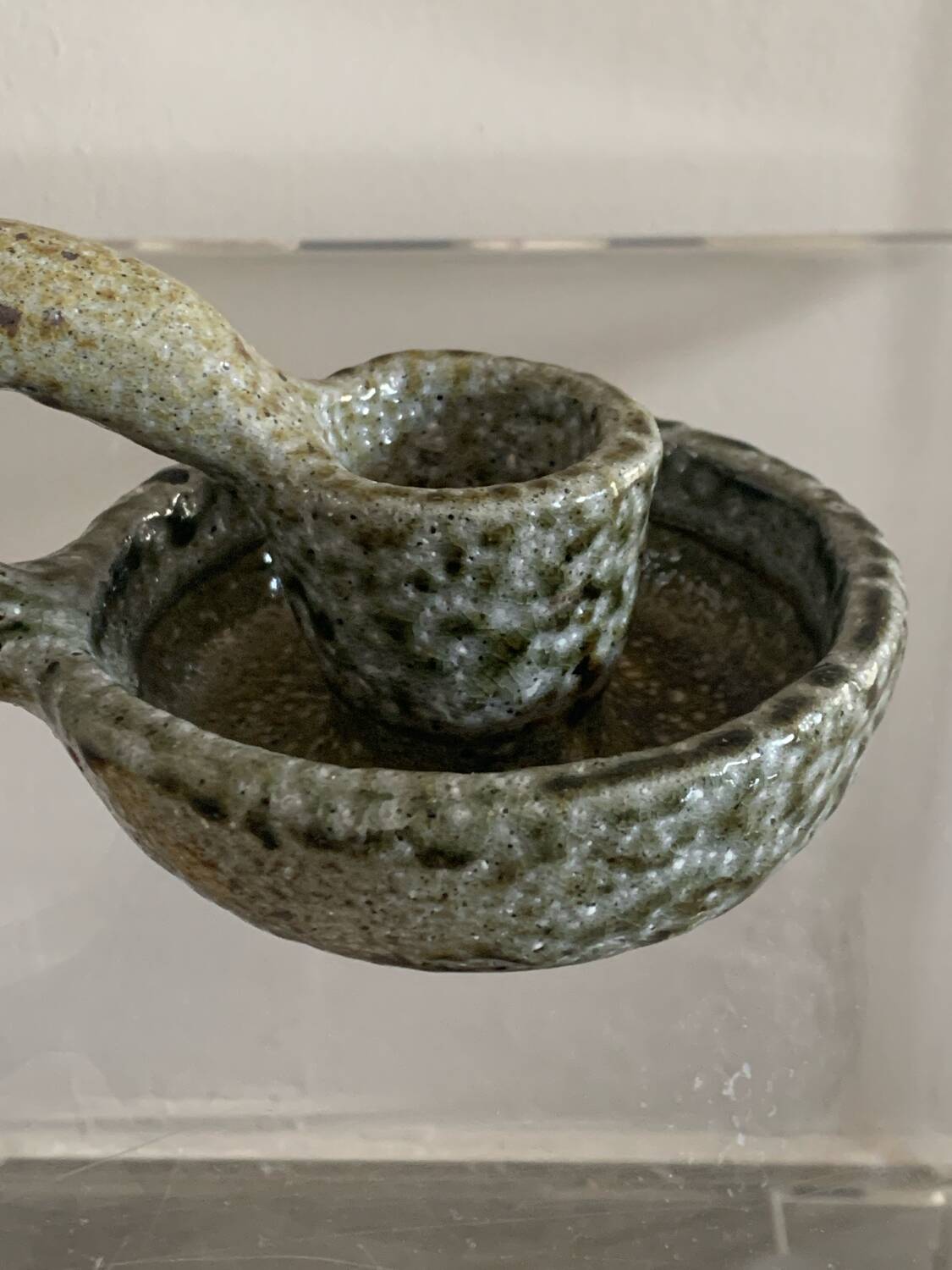 Ceramic cellar rat candle holder