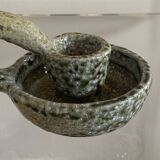 Ceramic cellar rat candle holder