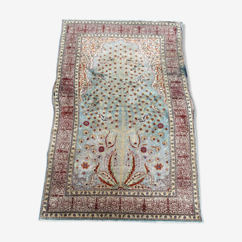 Cesareh Turkish silk vintage rug 102x152 cm