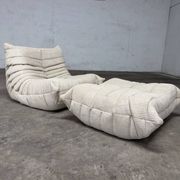Ligne Roset Togo 1-seater in pouf in Beige Corduroy 10/10