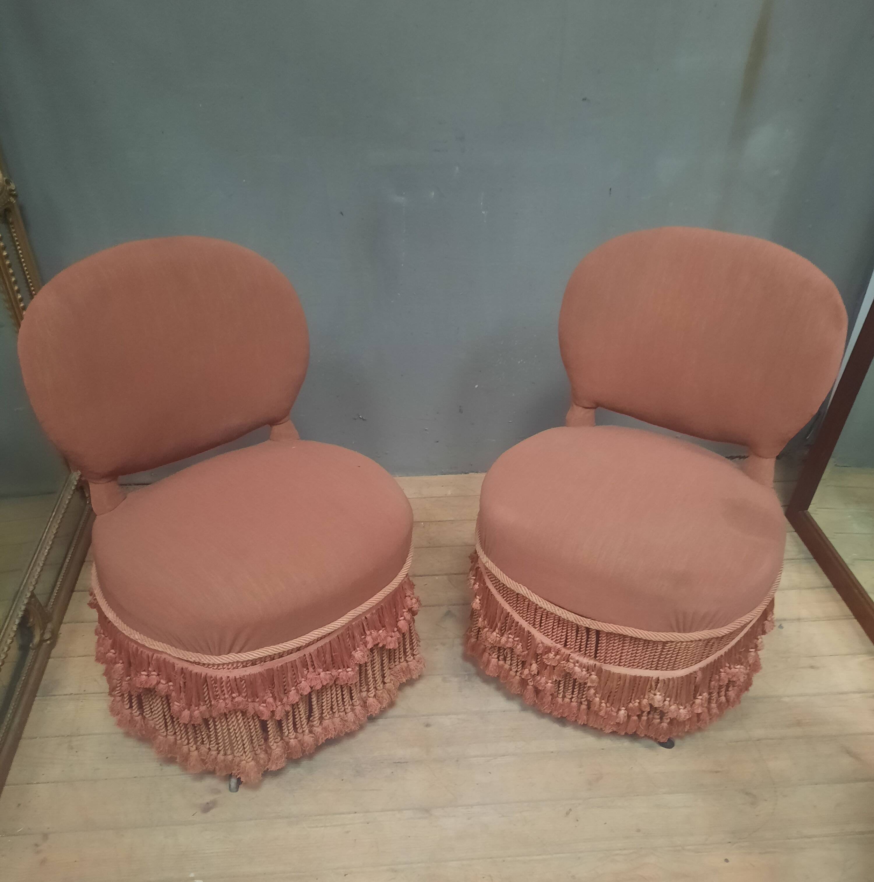 Paire de chaises "crapaud:" Napoléon III