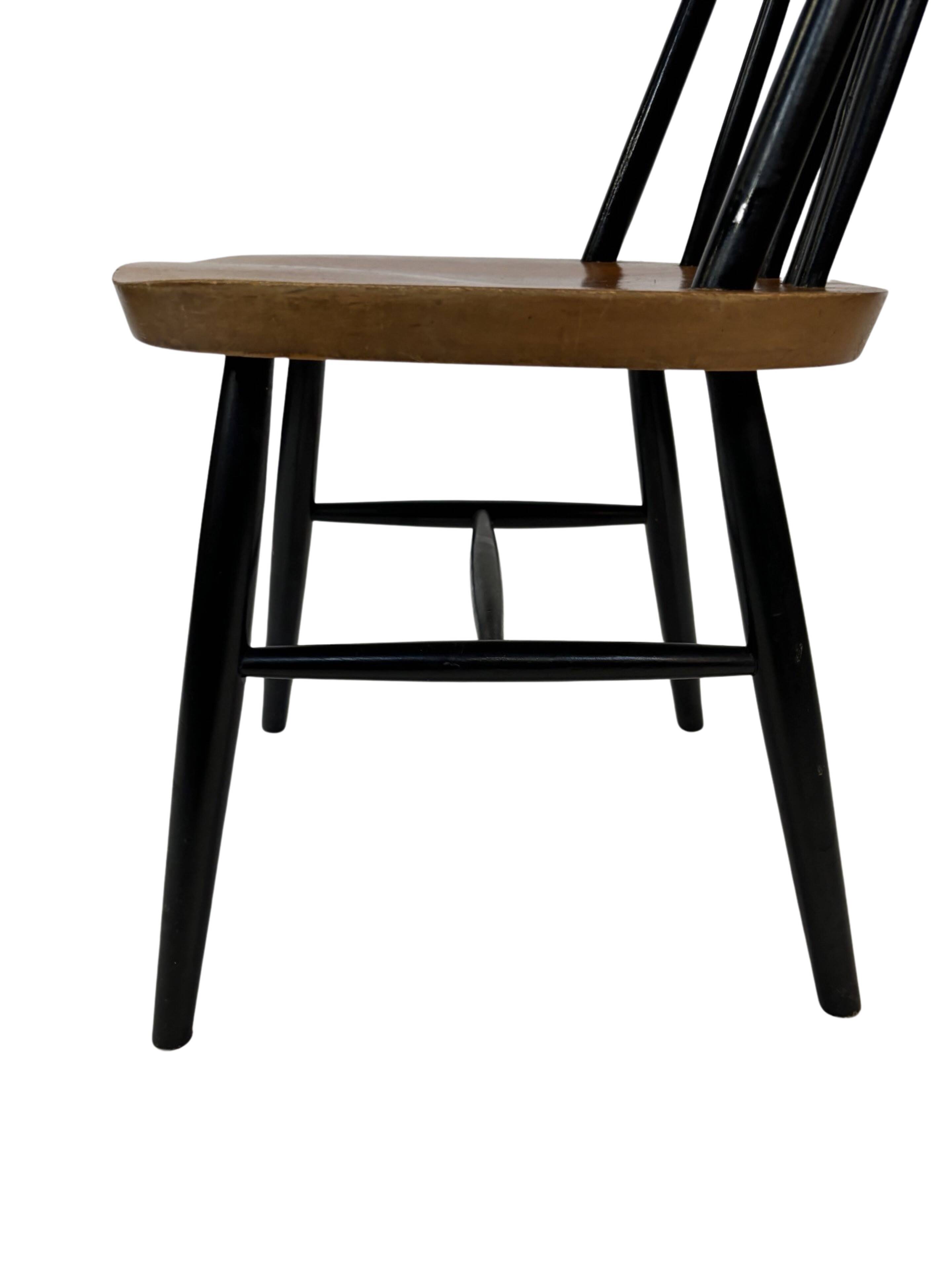 Mid-Century modern spindle back chair by Ilmary Tapiovaara, 1960s