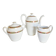 Limoges porcelain coffee service, vintage French.