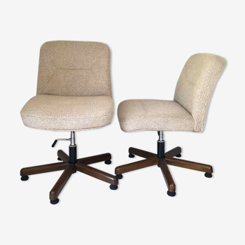 Deux fauteuils de bureau design 1960