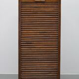 1950s Tambour Office Wooden Cabinet