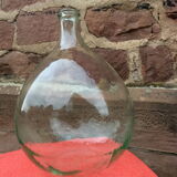 Dame jeanne en verre transparent contenance 10 litres, demi john