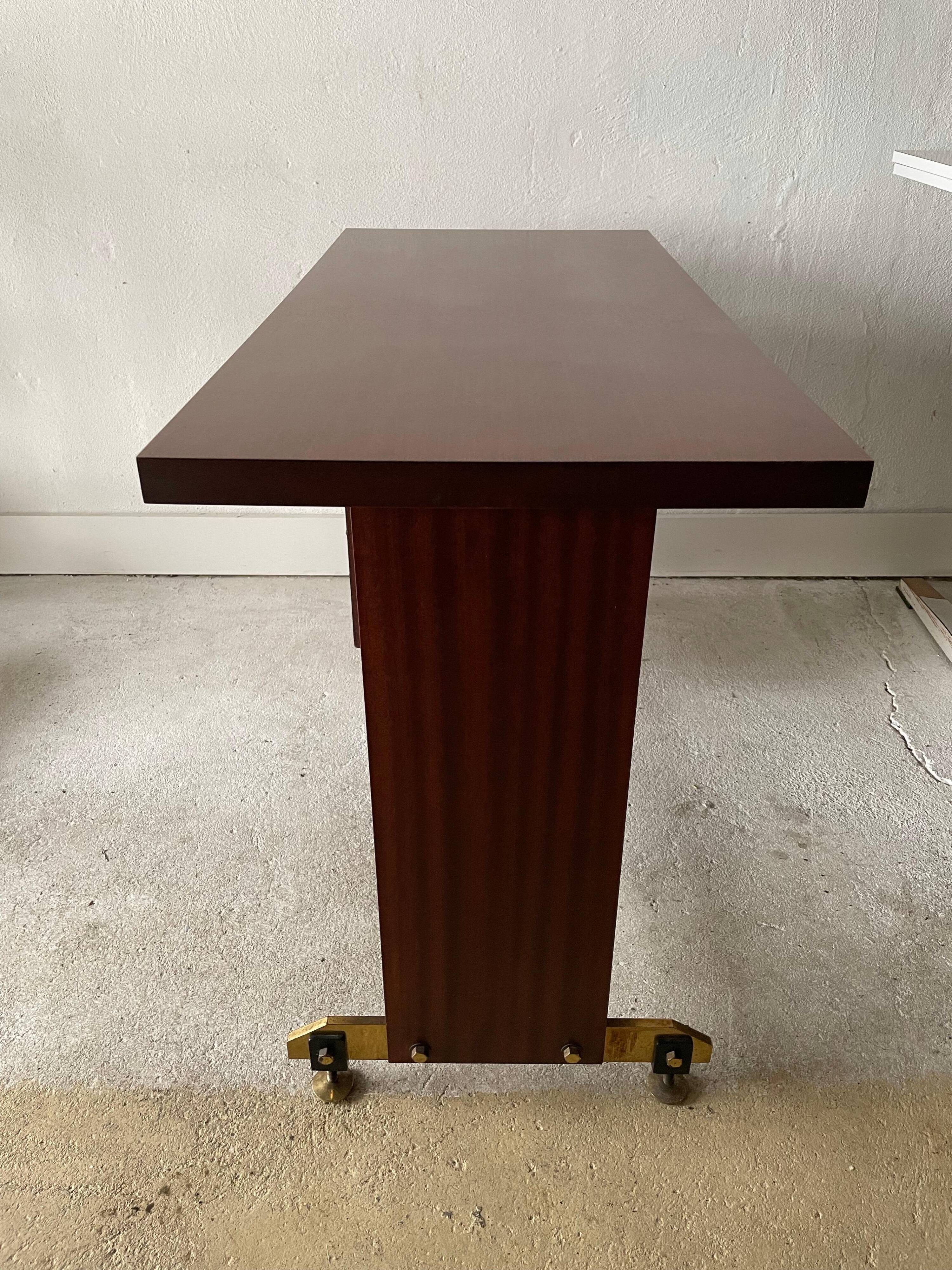 Mid-century modern Italian desk with 5 drawers, 1960s, Italy