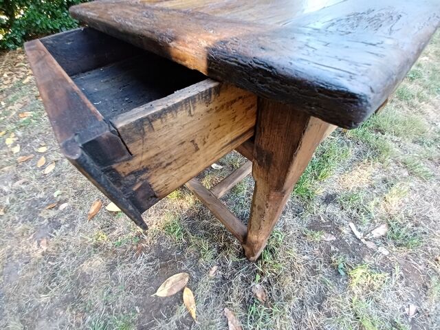 Old farmhouse table late 19th century in solid oak