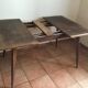 Extendable table with compass feet