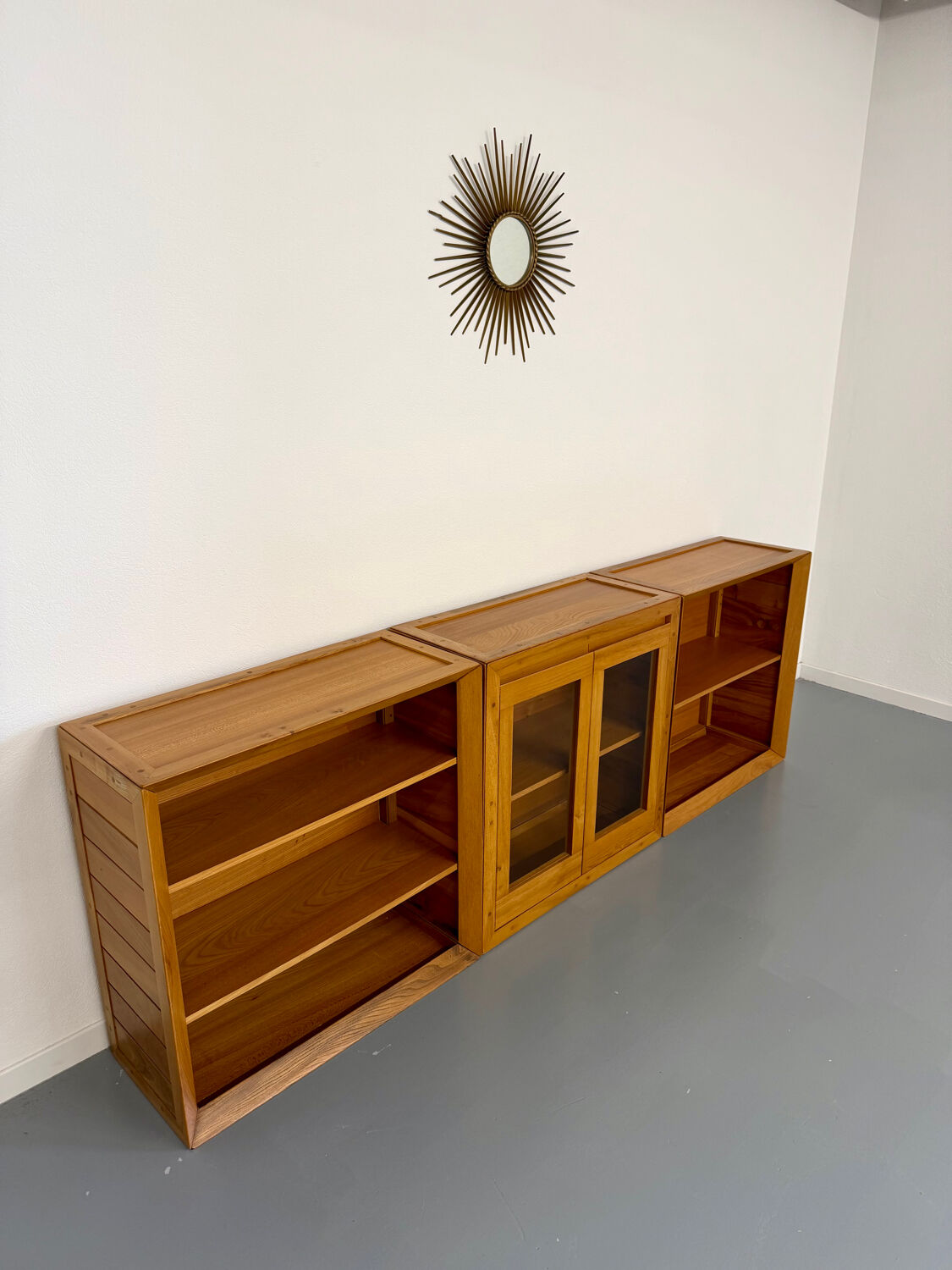 Ensemble modulable enfilade Ateliers Chauvin bois massif  design 70