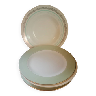Vintage set composed of soup plates and dinner plates.