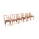 Set of 6 vintage chairs velvet upholstery made in the 60s