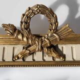 Miroir français de style Louis Philippe avec cadre doré et crème