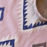 Pink Kilim Rug - 308 x 209 cm