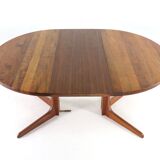 Round extendable teak dining table vintage - danish design