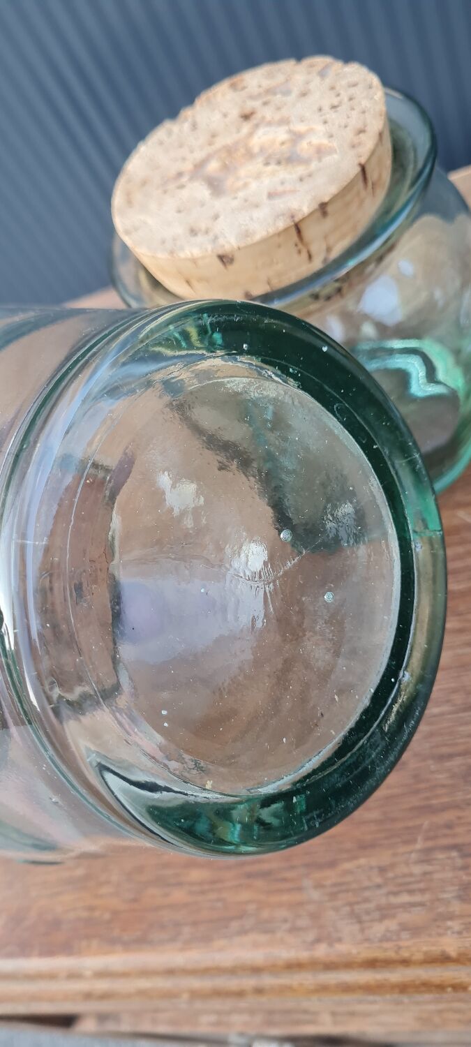 Set of 4 glass spice jars